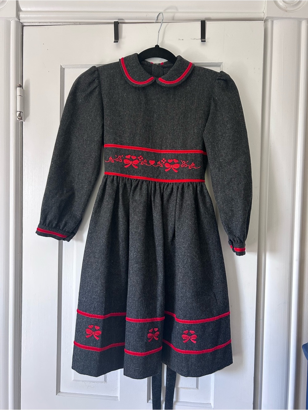Vintage Portuguese Wool Girls Dress - Heirloom
